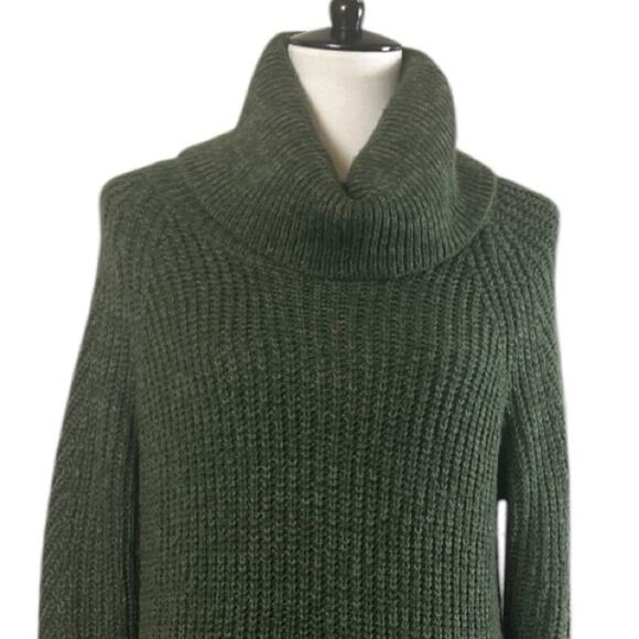 A New Day Target Sweater Tunic Turtleneck Chunky Knit Olive Green Women’s Size M - Picture 6 of 13